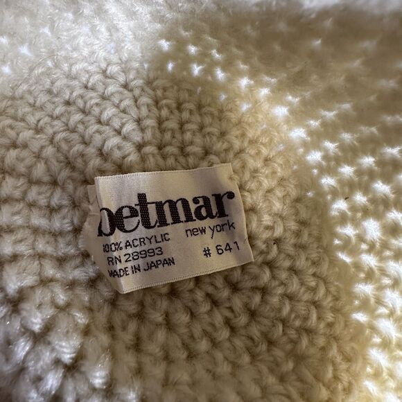 Vintage Tan Light Brown 1970's Betmar Soft and Fuzzy Knit Floppy Hat - Picture 2 of 5